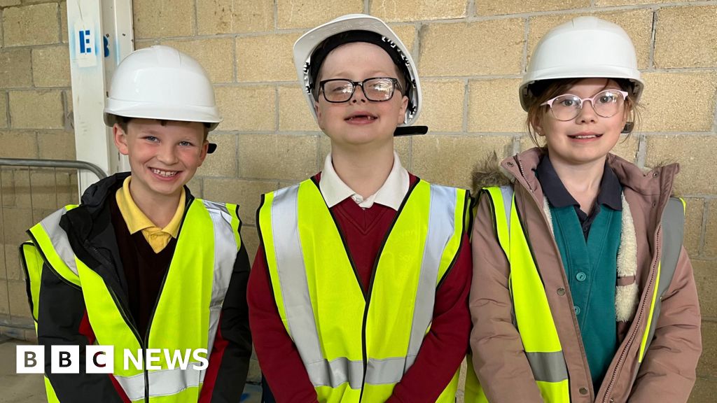 Trowbridge pupils fill time capsule buried at new leisure centre