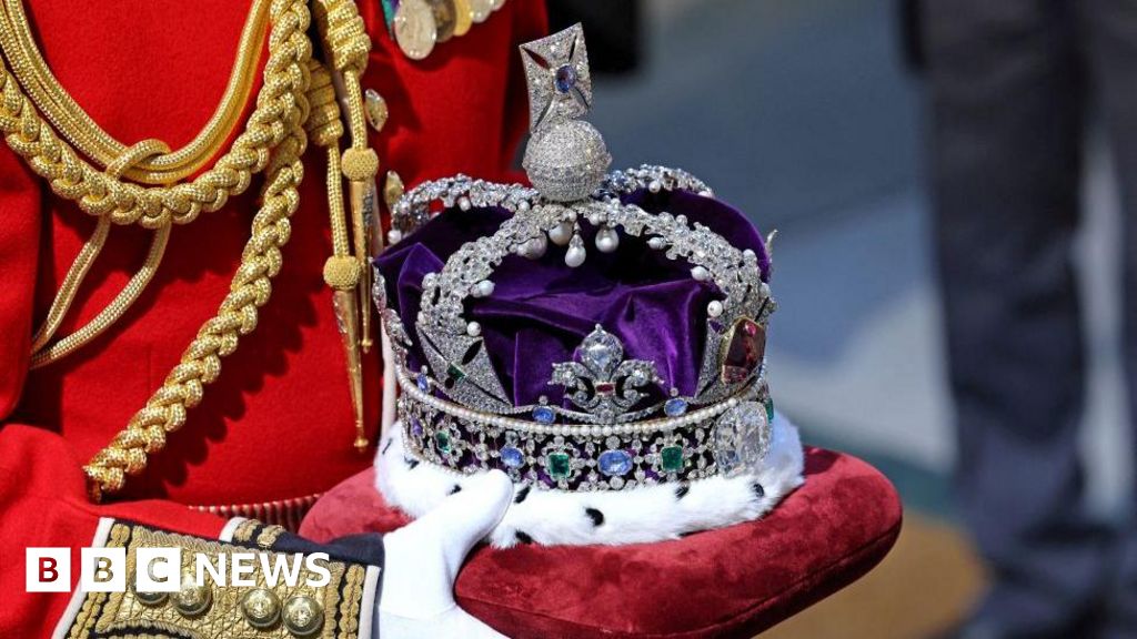 Four arrested after Tower of London display case containing State Crown defaced