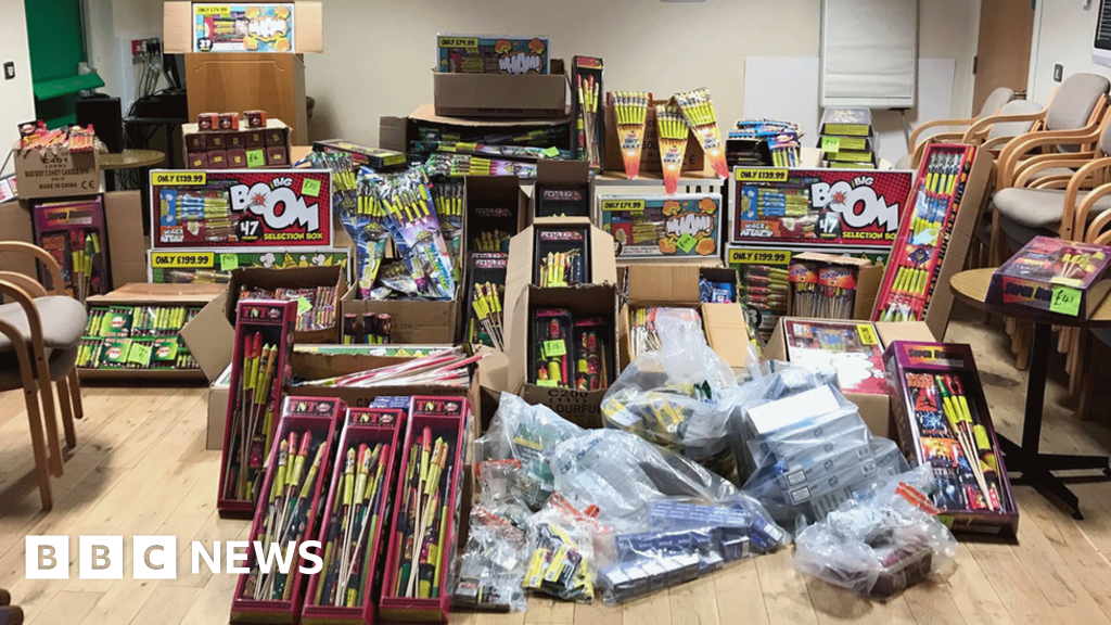 Hundreds of illegal fireworks seized in Newtownabbey BBC News