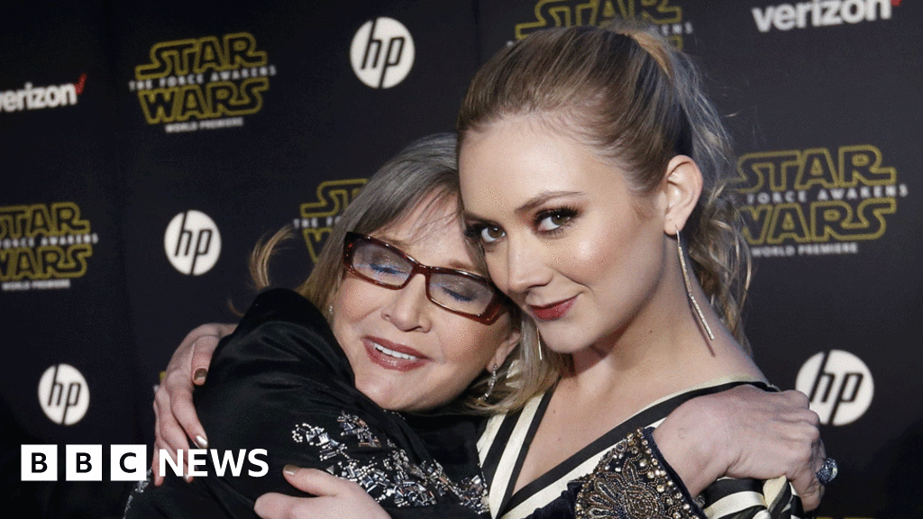 Billie Lourd pays emotional tribute to Carrie Fisher BBC News(02)