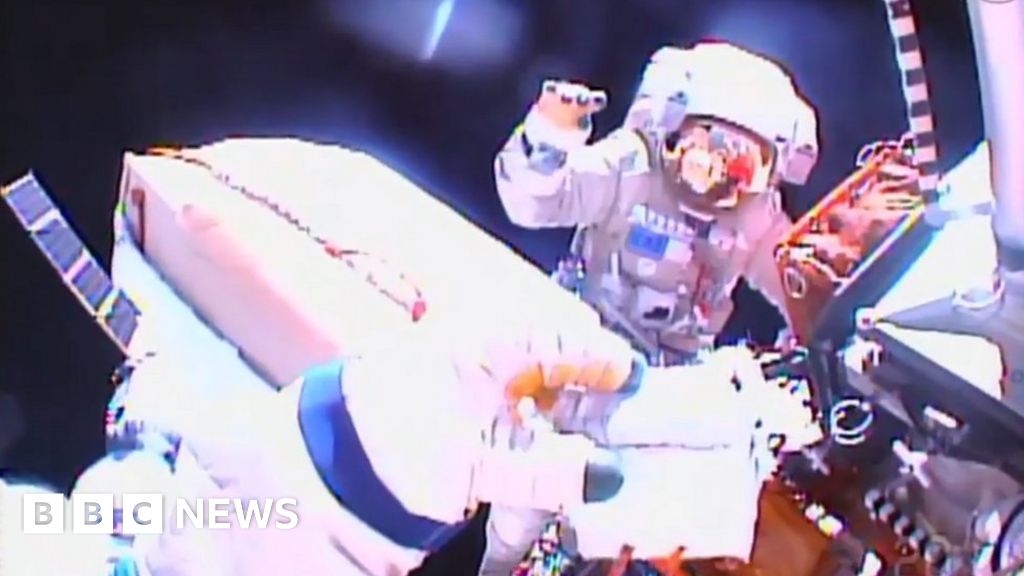 Russian Cosmonauts Carry Out Iss Spacewalk Bbc News