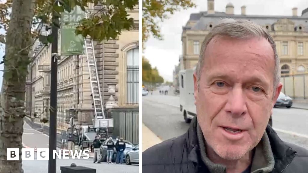 Louvre robbery: BBC reports from scene of heist
