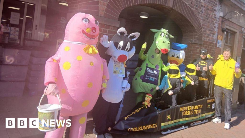 Wolverhampton 'bobsled' team in charity walk to football clubs