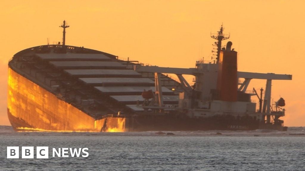 Mauritius oil spill: Rush to pump out oil before ship breaks