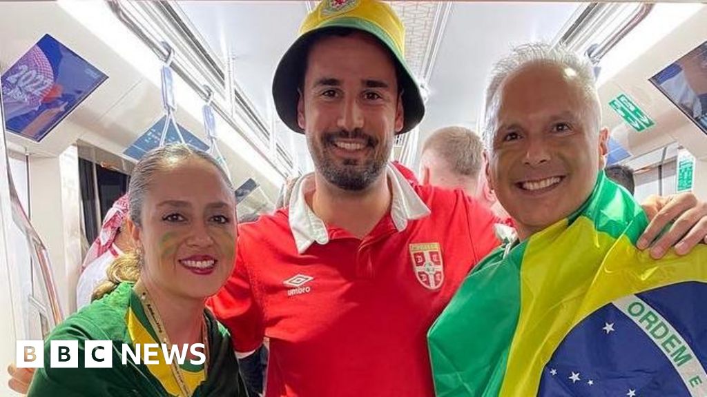 Wales fan's selfie with supporters from every World Cup team