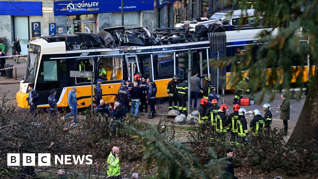 Tram derails in Milan, leaving one dead and dozens injured Tram derails in Milan, leaving one dead and dozens injured
