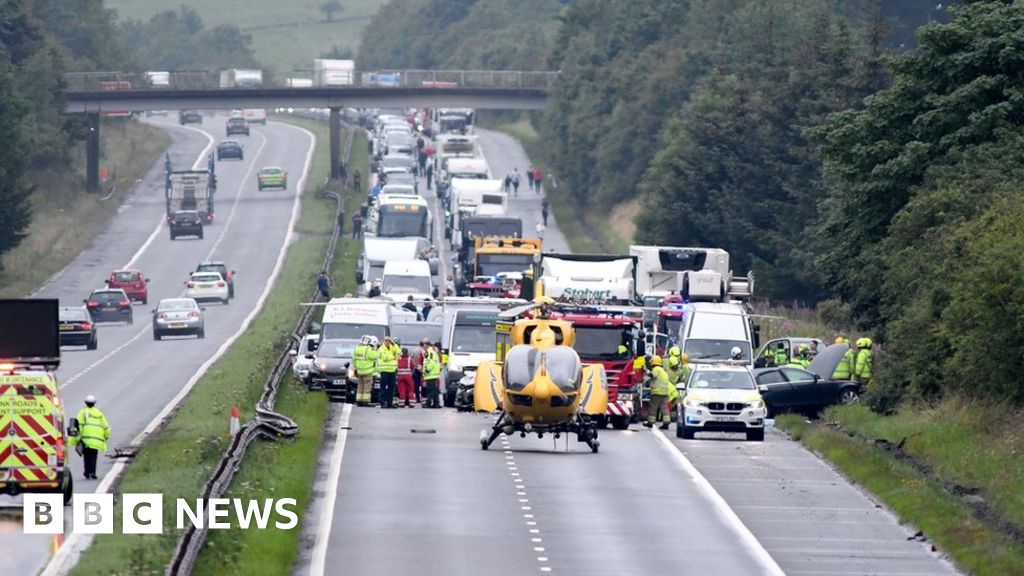 Air Ambulance Lands On M8 Amid Serious Crash - BBC News