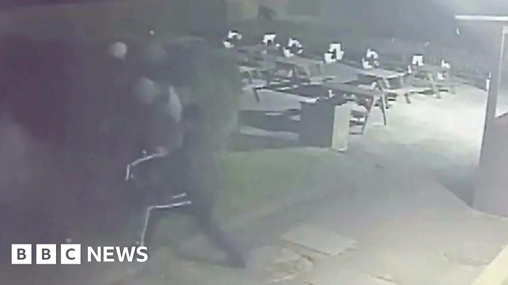 Cctv Captures Man Being Chased And Attacked By Gang With Machete Bbc News