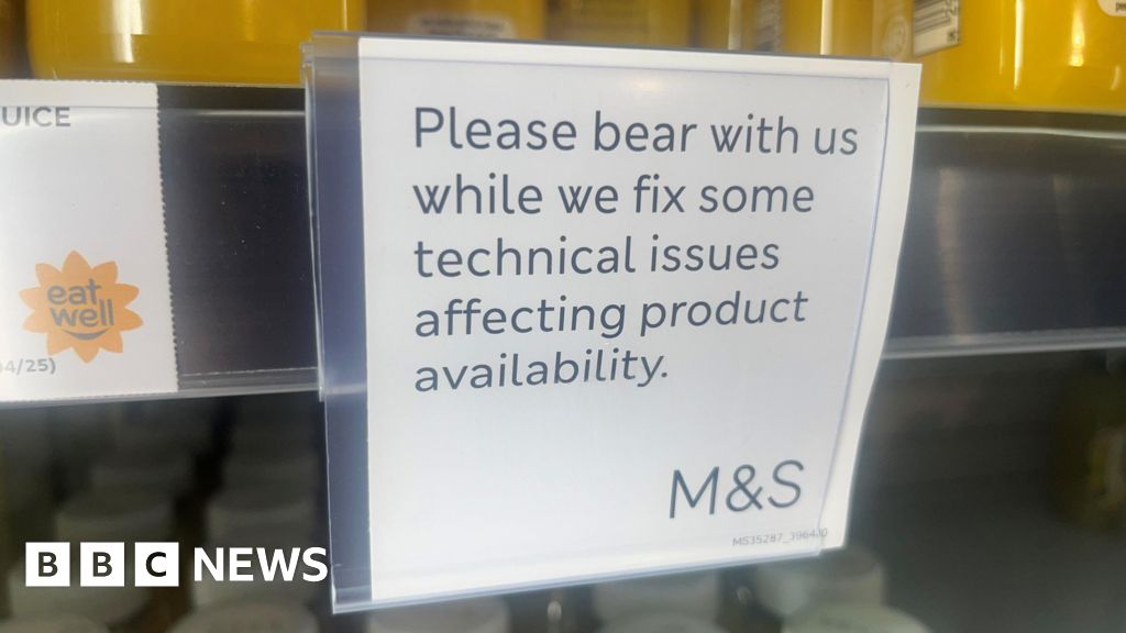 Some M&S stores left with empty shelves after cyber attack