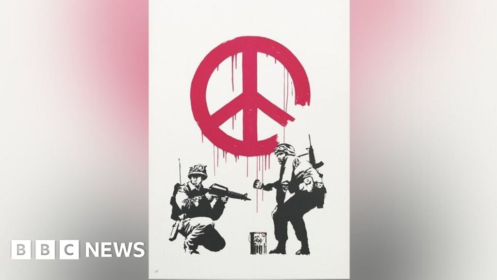 Sale of Banksy anti-war artwork raises funds for Kyiv hospital