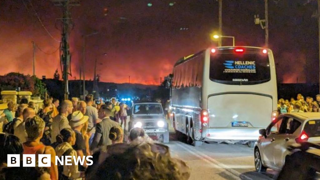 British tourists in limbo after fleeing Rhodes wildfires