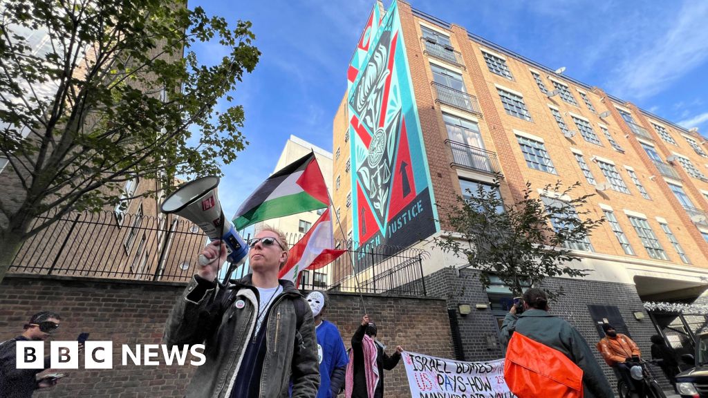 Pro-Palestinian group disrupt unveiling of Shepard Fairey work