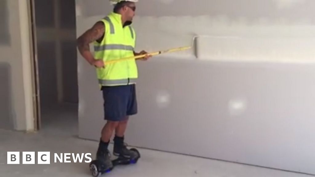 The Aussie Tradesman Using His Hoverboard To Carry Out Work Bbc News