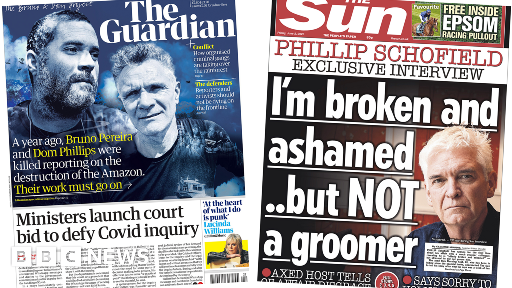 Newspaper headlines: Ministers defy Covid inquiry and Schofield speaks