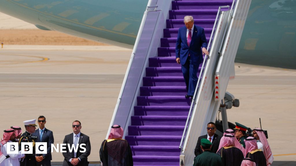 President Trump arrives in Saudi Arabia
