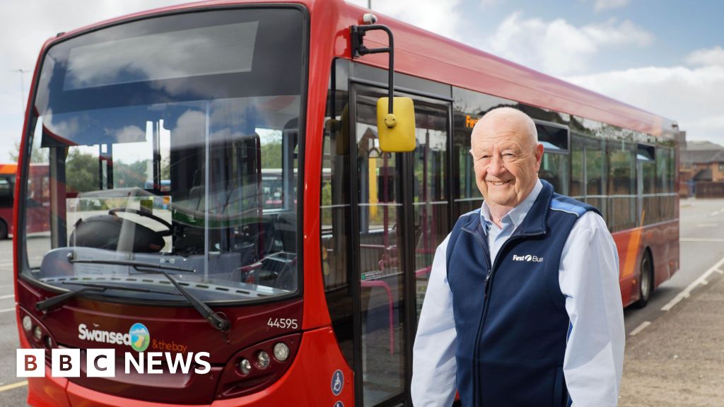 Swansea: Longest-serving bus driver's 55 years behind the wheel