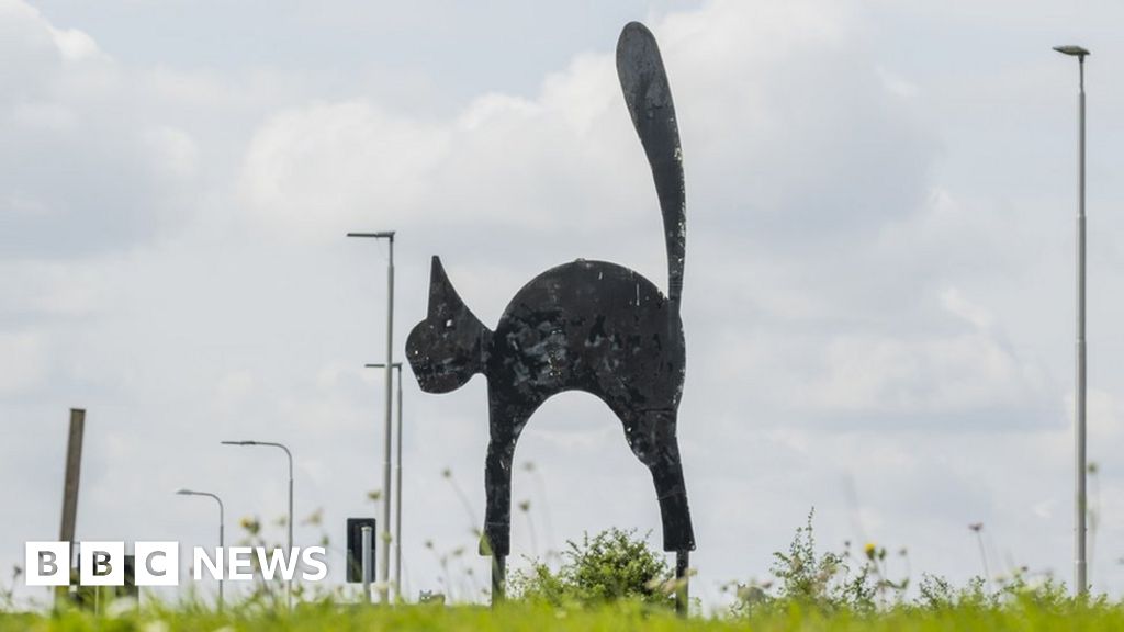 A1 Black Cat Roundabout Statue To Be Taken Down For Road Upgrade - BBC News