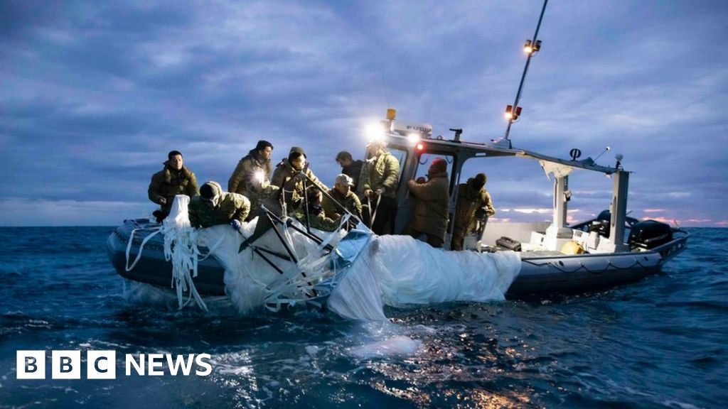 China spy balloon: US Navy releases photos of debris