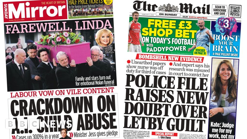 The Papers: 'New doubt over Letby guilt' and 'crackdown on AI child abuse'