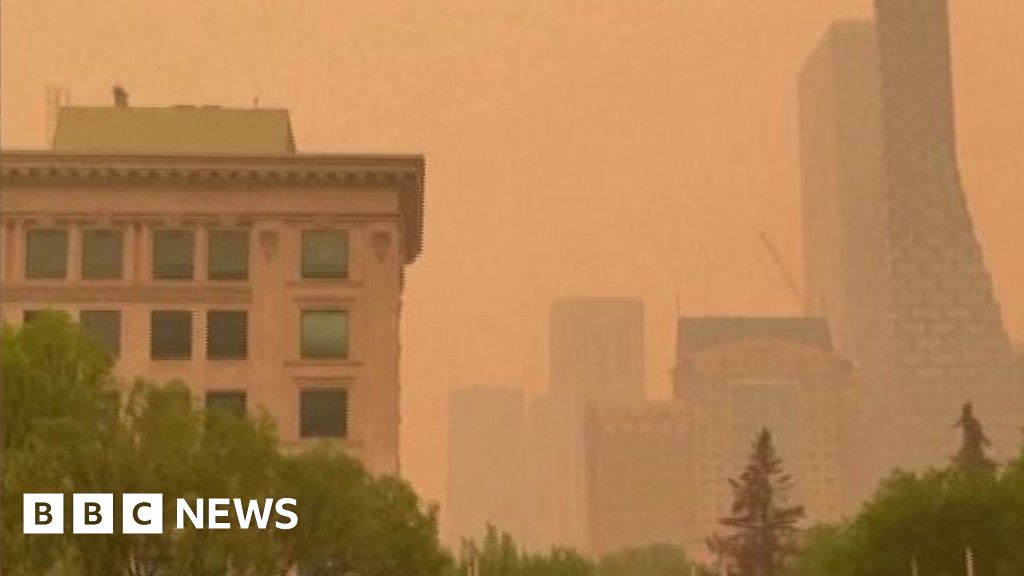 Orange skies loom over Canada after wildfire