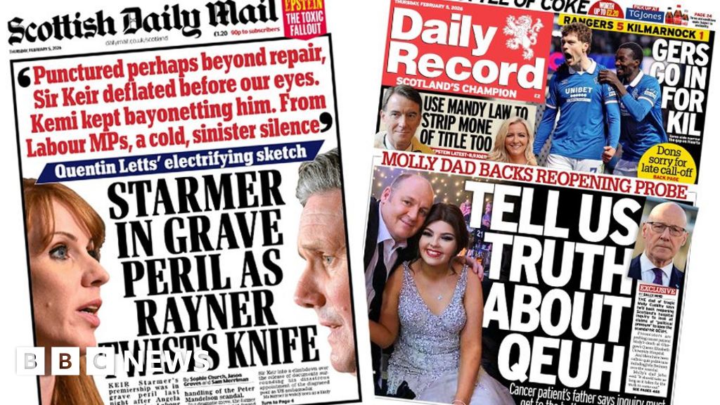 Scotland's papers: Starmer in peril and call to reopen hospitals inquiry