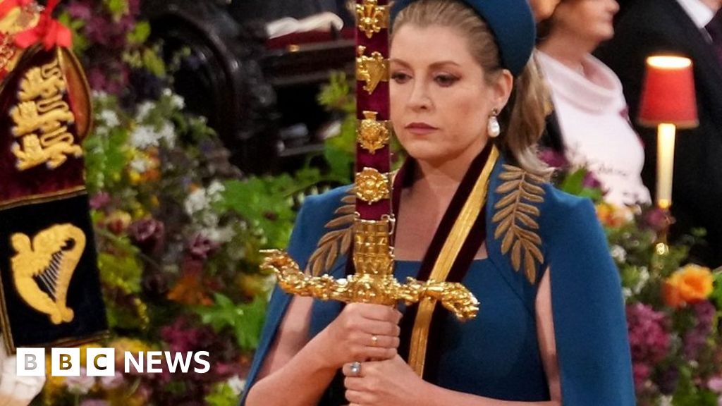 Penny Mordaunt carries sword ahead of the King