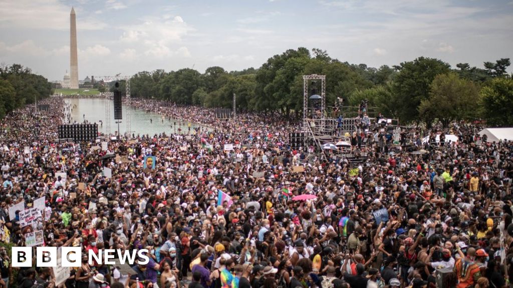 In Pictures Thousands Gather For Historic March On Washington Bbc News