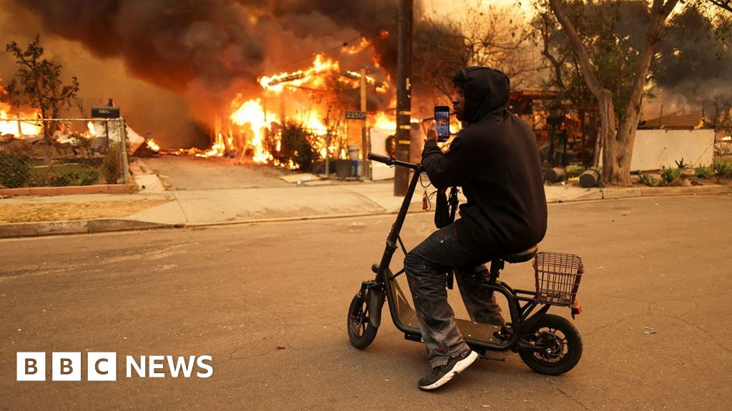 Photos of Los Angeles fires show blazes ripping through neighbourhoods