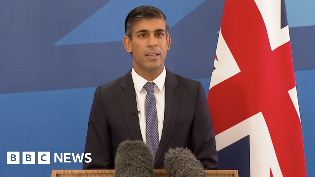 Rishi Sunak makes first public address since winning Tory leadership contest