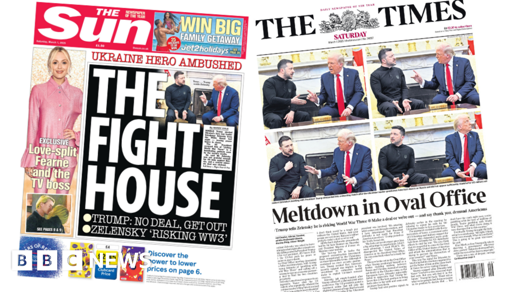 The Papers: 'The Fight House' and 'Meltdown in Oval Office'