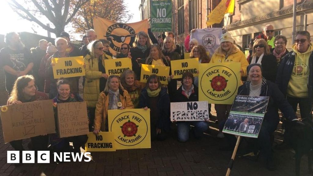 Anti-fracking protest held in Lancashire over government plans