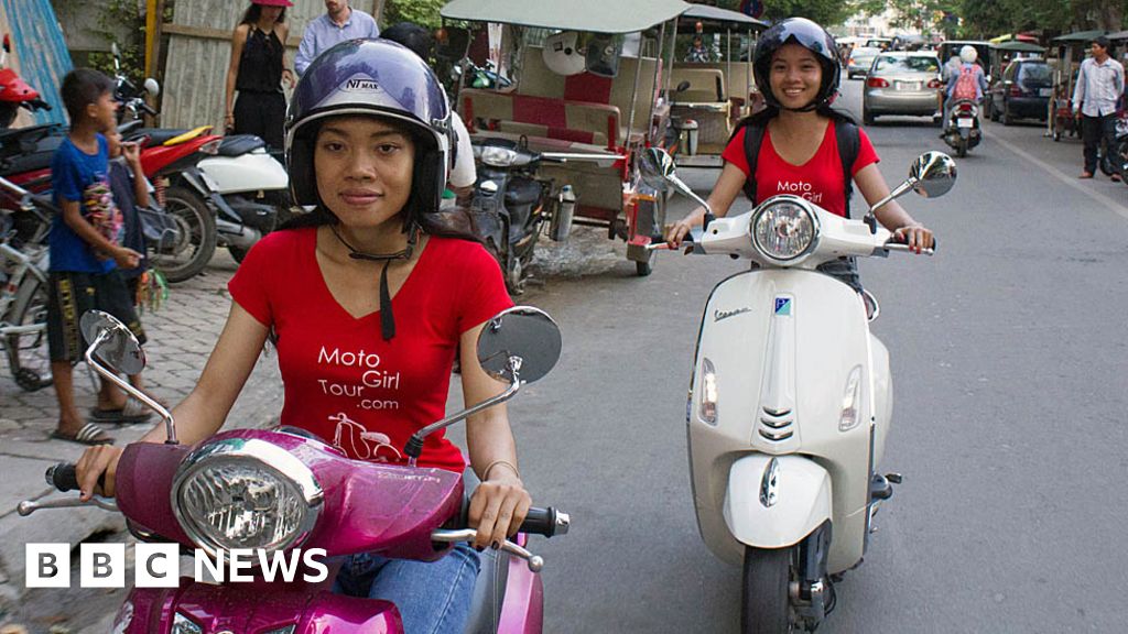 Phnom Penh's No 1 ladies taxi scooter agency