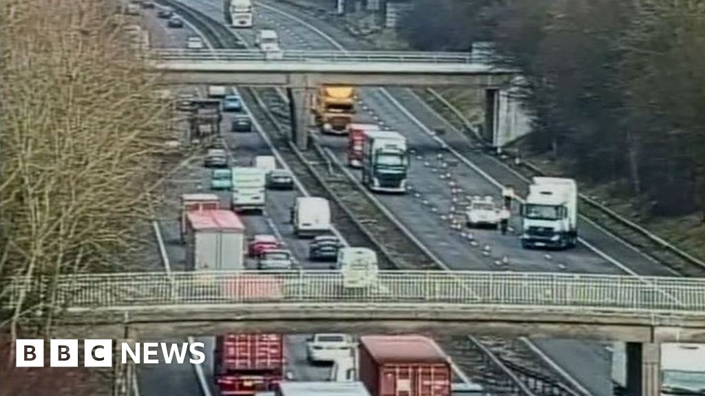 Pedestrian Seeking Help Hit By Van In M6 Motorway Crash - BBC News