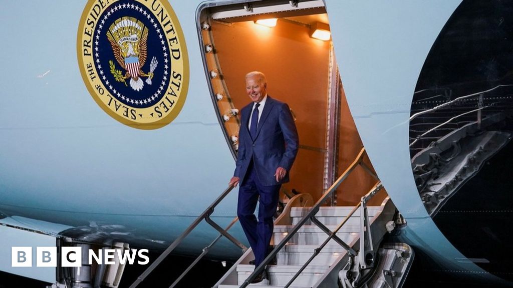Joe Biden lands in Belfast for 25th anniversary of Good Friday Agreement