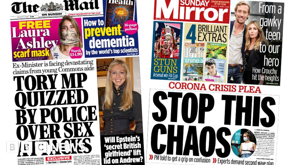 Newspaper Headlines Tory Mp Arrested And Pm Urged To Stop Chaos Bbc News
