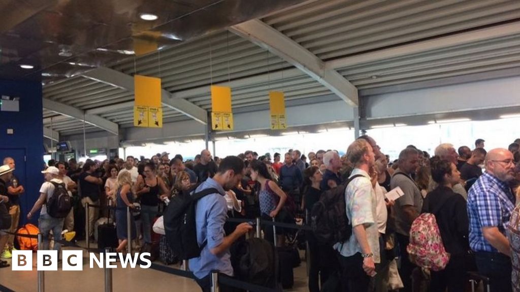 Stansted Airport delays over 'hole in runway' BBC News