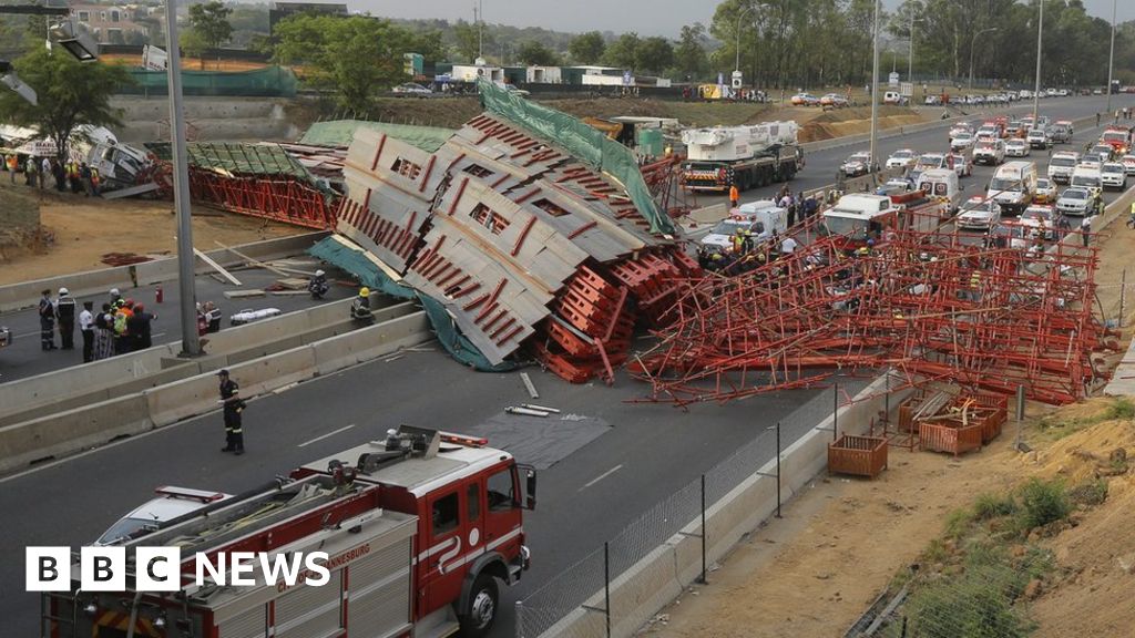 Johannesburg Bridge Collapse Two Dead In South Africa Bbc News