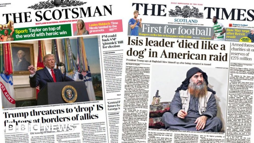 Scotlands Papers Islamic State Chief Dead And Diabetes Epidemic Bbc News 5373