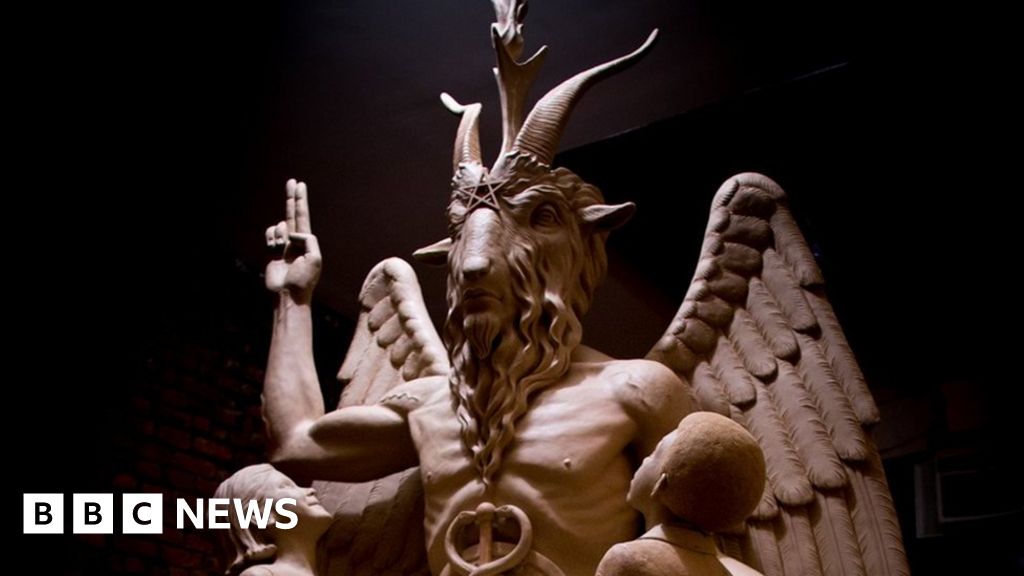 Goat Headed Satanic Statue Sparks Protests In Detroit Bbc News 
