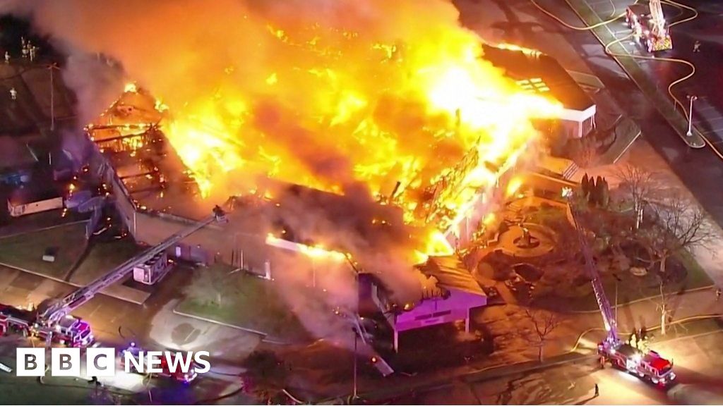 New Jersey Fountain of Life Center church engulfed in flames