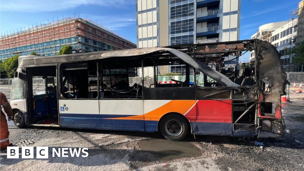 Swindon: Passengers unhurt after escaping bus fire in town