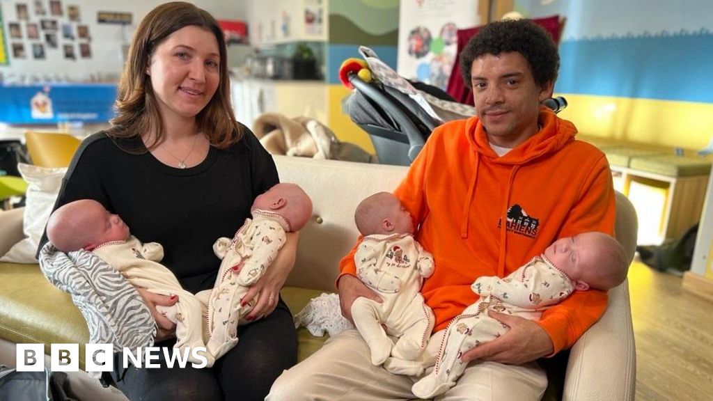 Quad parents grateful for hospital's home-from-home