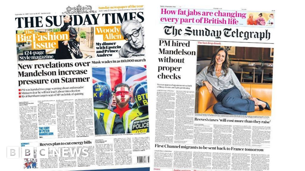 The Papers: 'Musk wades in' and Mandelson hired 'without proper checks'