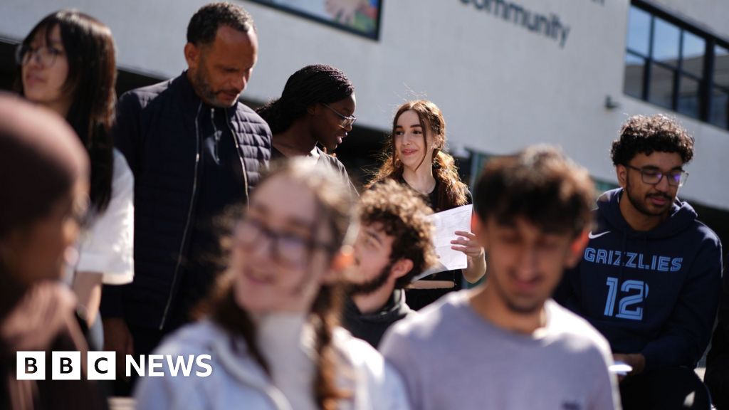 Students from Ark Globe Academy in London receive their results