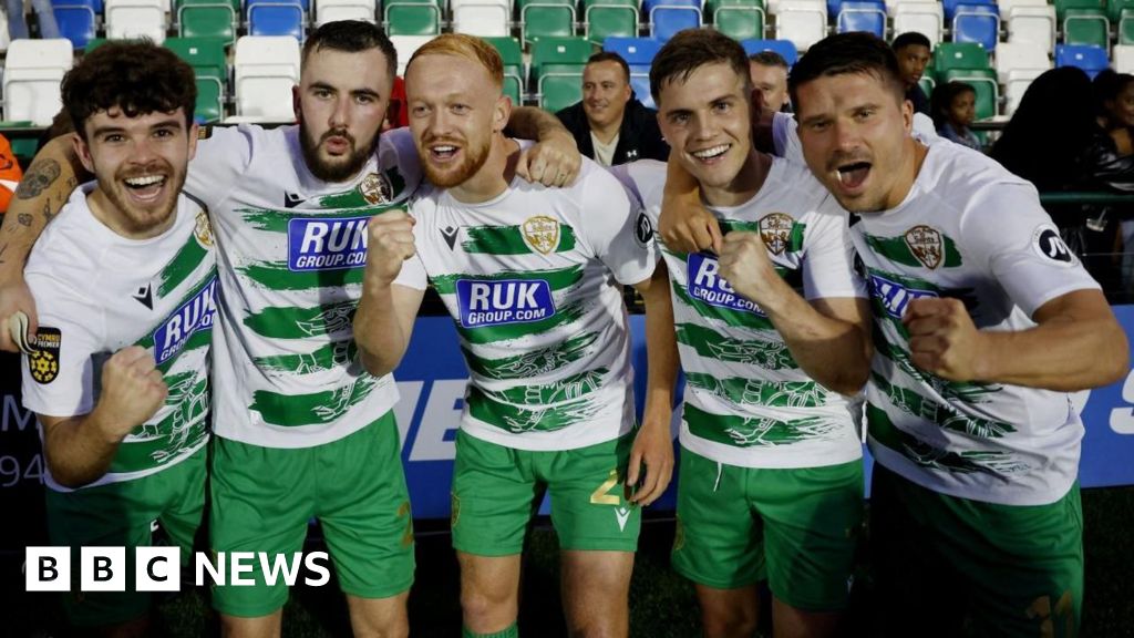 Thousands of football fans in Shrewsbury for European tie