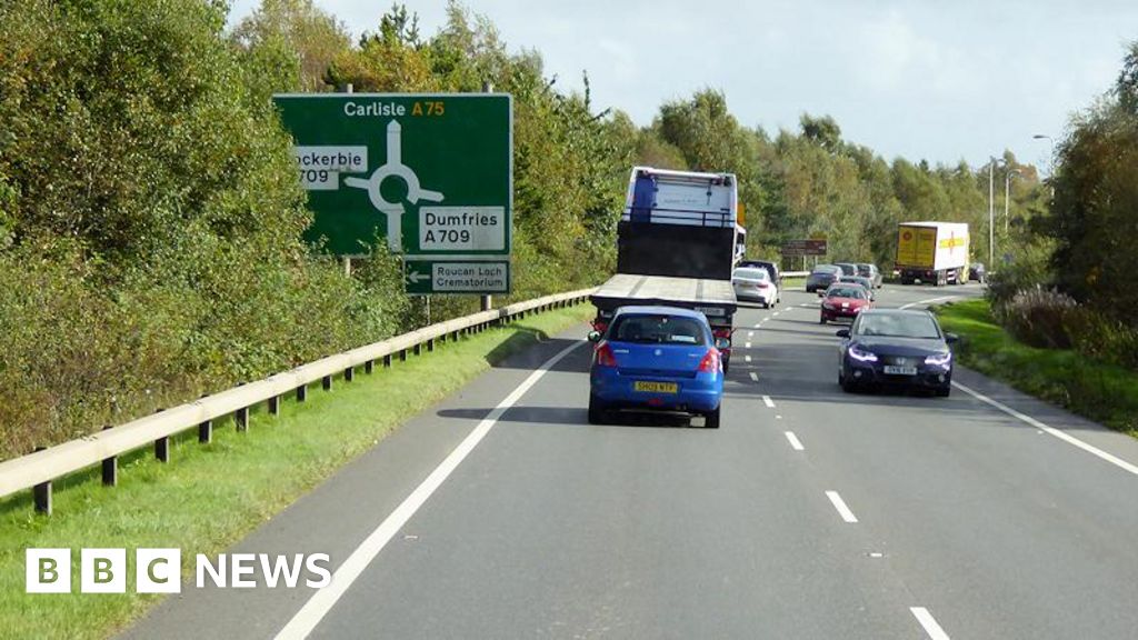 Man seriously hurt in Dumfries car and digger crash BBC News