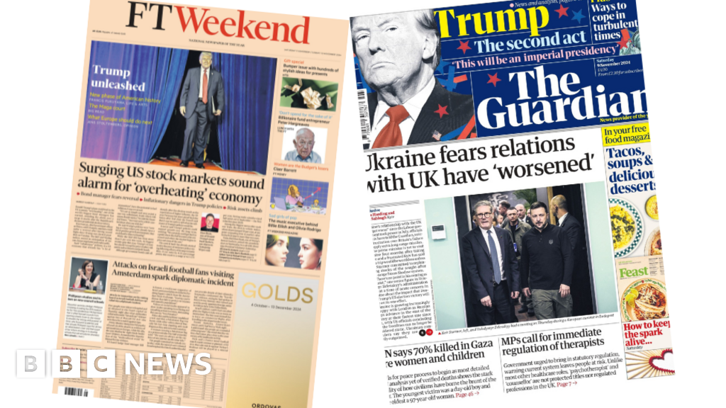 Newspaper headlines: US economy ‘overheating’ and ‘Ukraine fears’