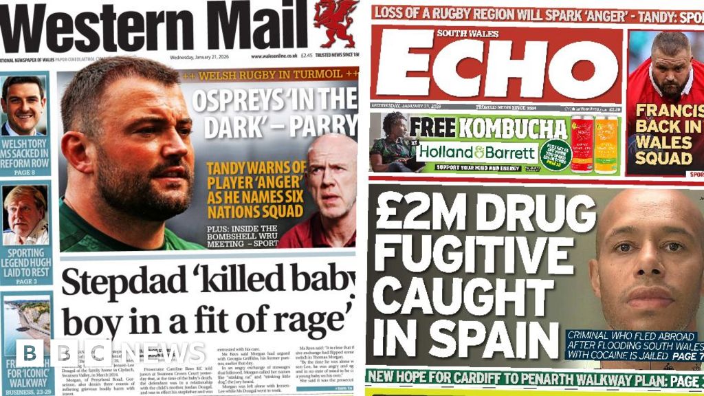 Wales' papers: Man accused of killing baby and £2m drug fugitive caught