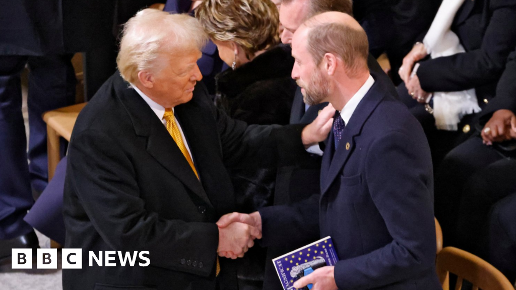 Prince William meets Trump at Notre-Dame reopening