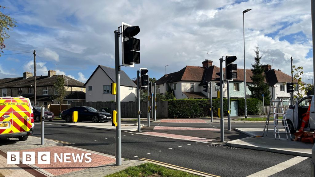 Roundabout with 36 traffic lights opens to traffic in Cambridge